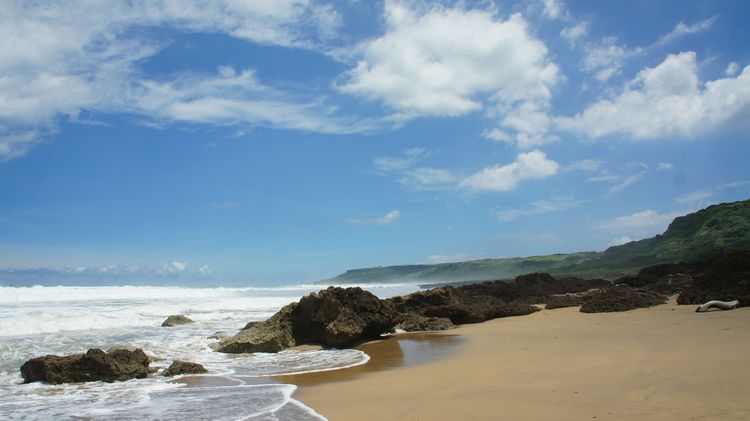 風吹砂是墾丁特殊的景觀。羅琦文攝