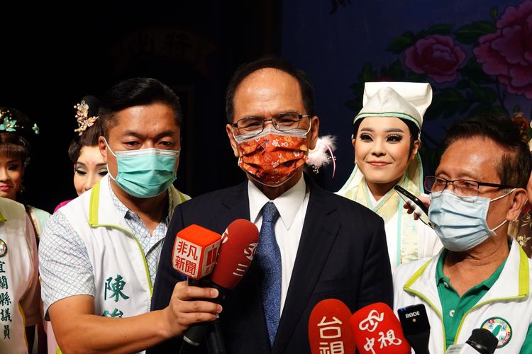 蘭陽戲劇團創辦人、立法院長游錫堃。林泊志攝