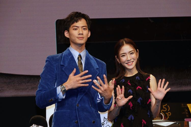 楊千霈（右）是第13度主持金馬紅毯。陳德興攝