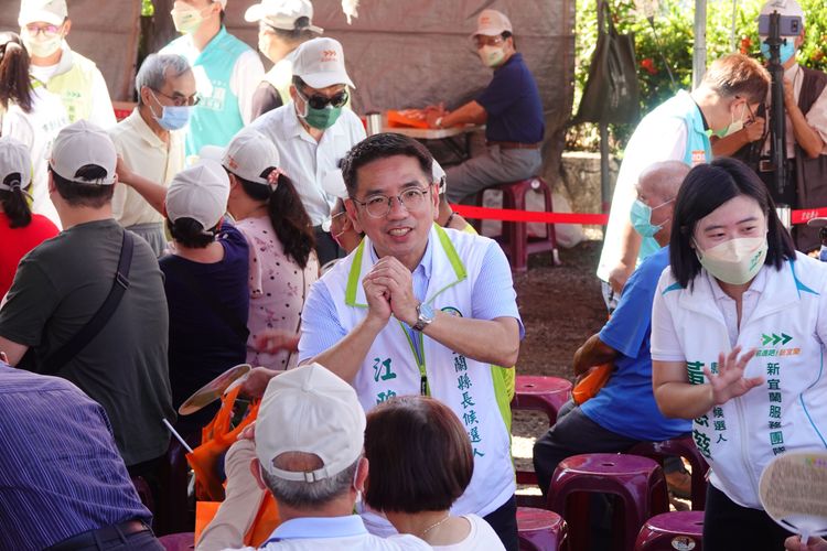 民進黨宜蘭縣長參選人江聰淵。林泊志攝