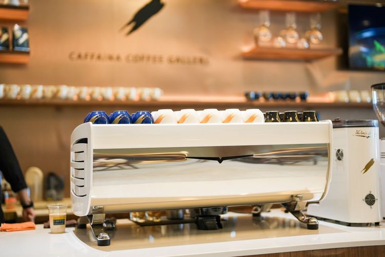 百年品牌Victoria Arduino的Black Eagle義式咖啡機。田欣雲攝