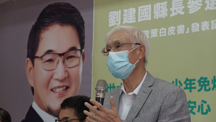 前衛福部長林奏延致詞對劉建國問政認真表達肯定。魏嘉良攝