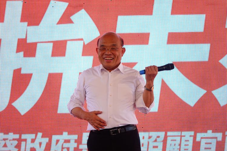 行政院長蘇貞昌近日遭時代力量立委陳椒華爆料捲入鏡電視申設案。林泊志攝