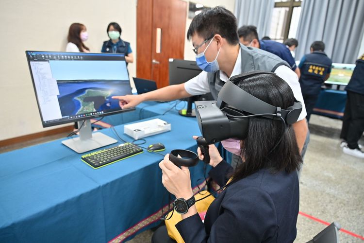 綠島高精度圖資暨3D實景建模成果發表展示。台東縣府提供