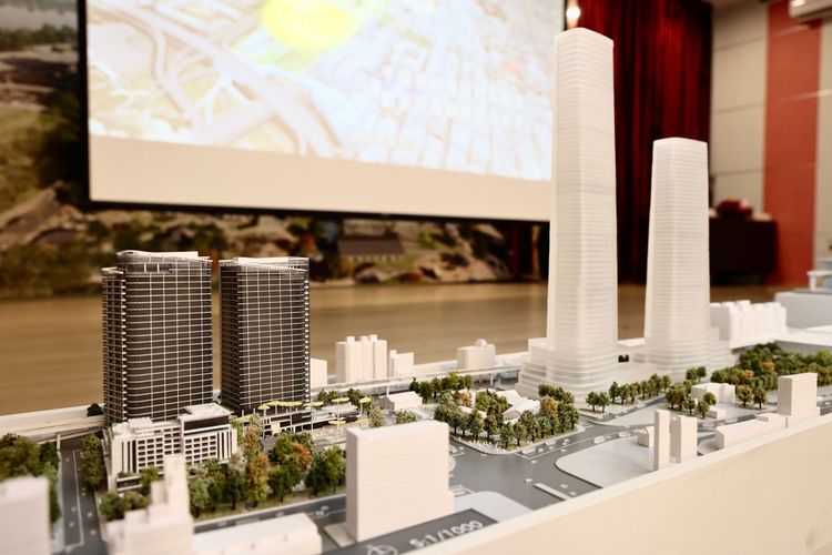 台北車站特定專用區E1、E2街廓公辦都更案」將與台北雙子星互補。林林攝