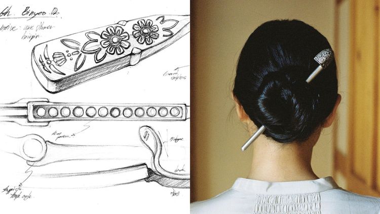 FRANK CUSTON限量韓系雕花系列眼鏡，是以韓國傳統髮簪為靈感打造，在鏡腳點綴有精細髮簪雕花。品牌提供