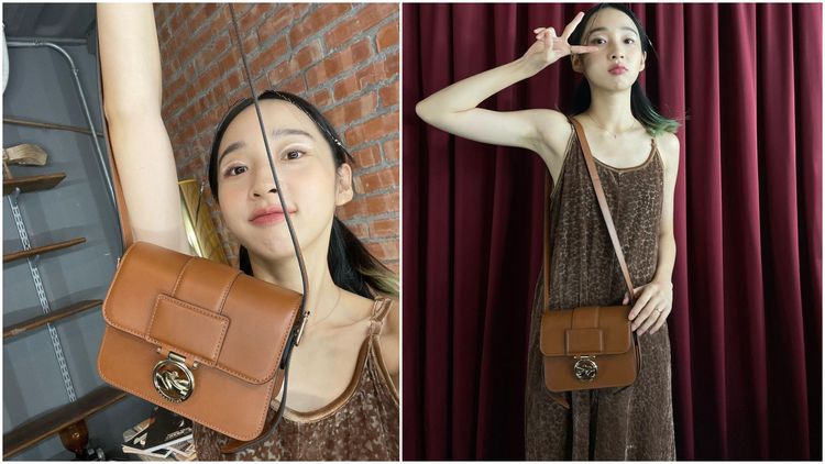 年輕女星李沐在IG上曬了新寵包LONGCHAMP Box-Trot。翻攝mumoonlee IG