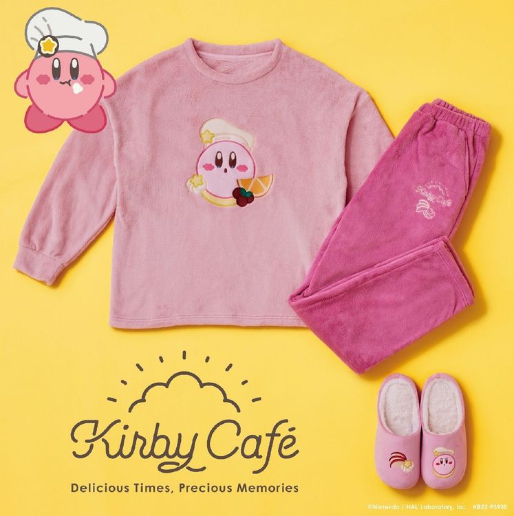 GU與《星之卡比》聯名系列特別推出童裝家居服組，讓爸媽與小朋友一同感受卡比的魅力。業者提供