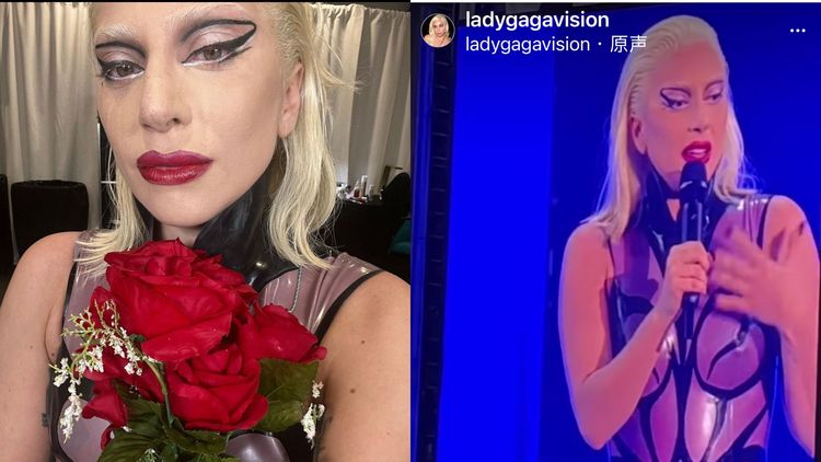 女神卡卡哭到臉上的妝都花了。翻攝女神卡卡IG