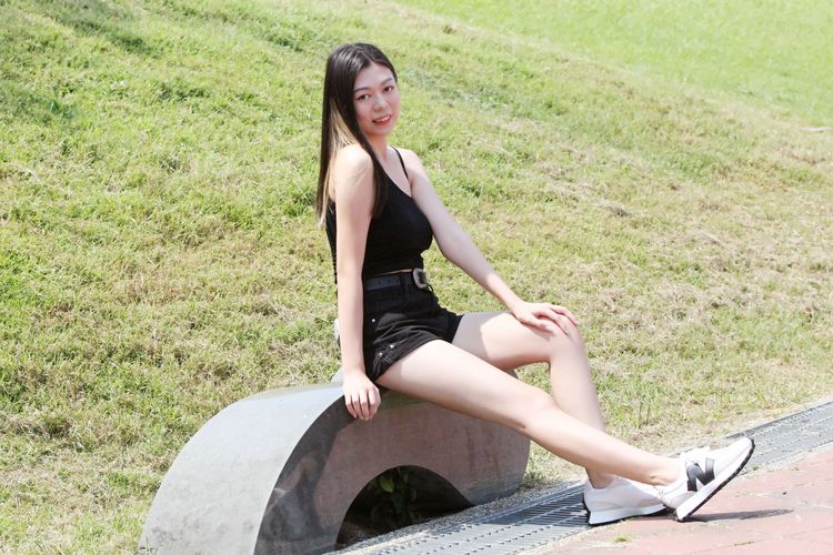 喜愛健身的江庭榛(Phiby)也喜歡跑步。張喆喜攝