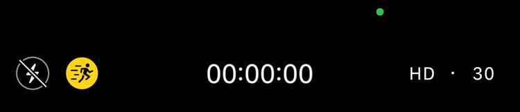 錄影下可一鍵開啟動作模式。螢幕截圖