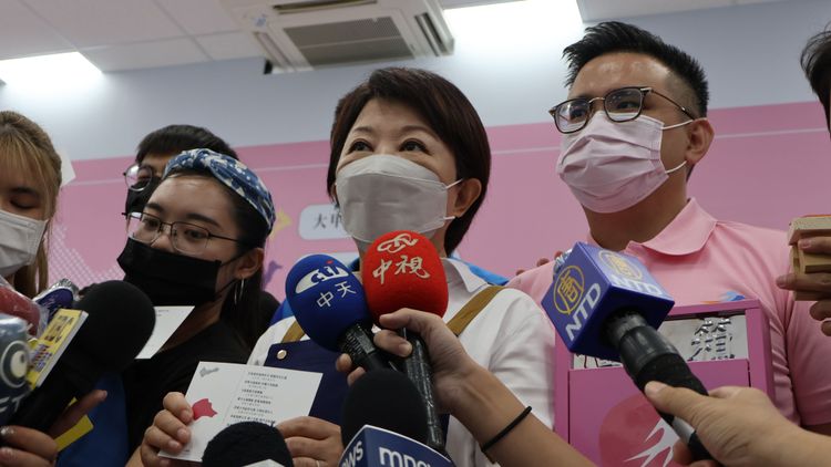 盧秀燕希望這次選舉留給下一代好的示範。鮮明攝