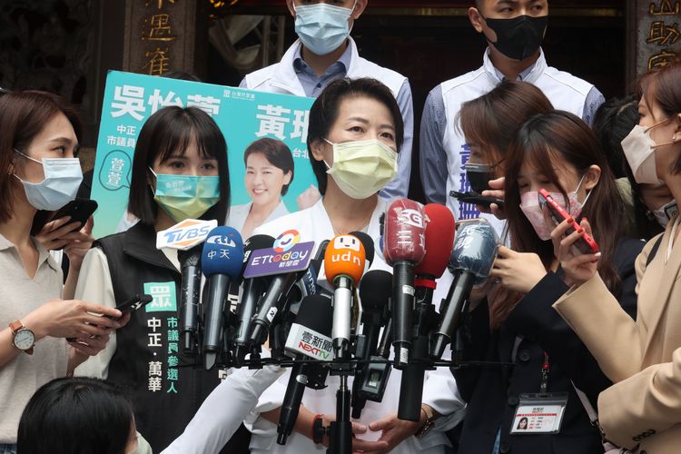 黃珊珊今天也被問到馬斯克相關問題。翁玉信攝