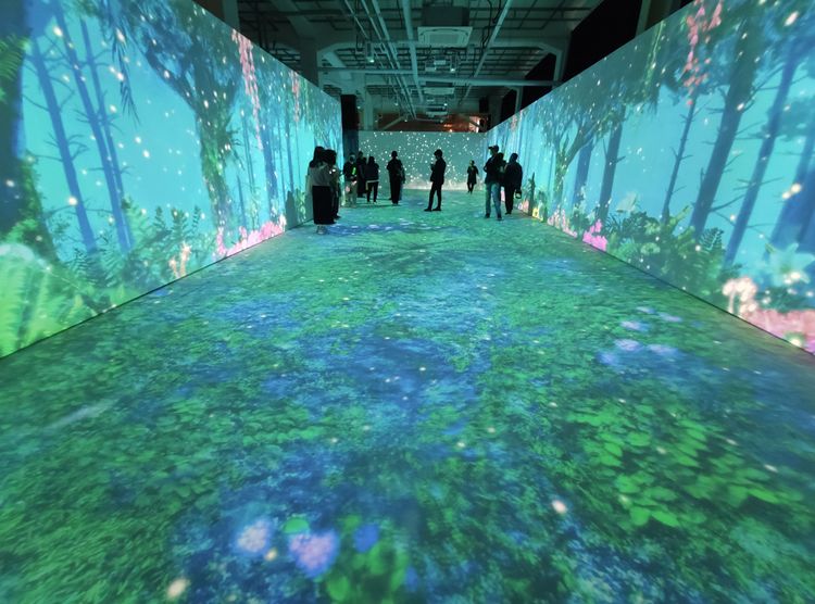 屏菸基地的大武山特展是360度沉浸式劇場。羅琦文攝