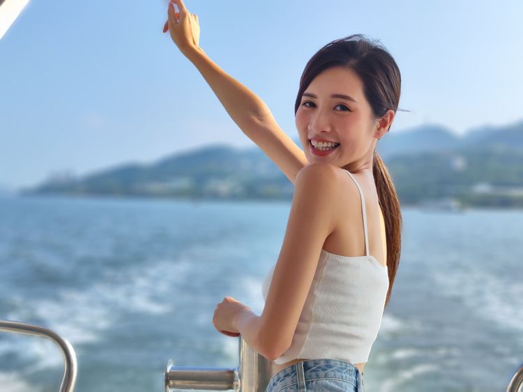 八里搭渡輪到淡水實拍圖。王雪玲攝