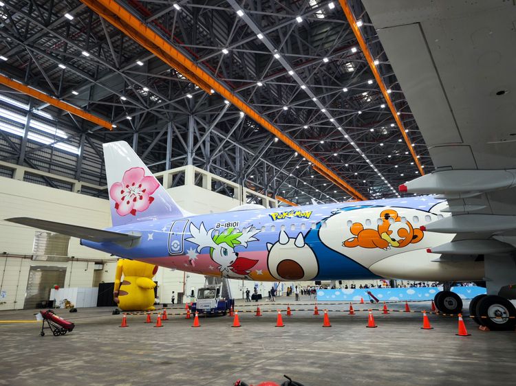 「皮卡丘彩繪機CI」是台灣第一架寶可夢彩繪機。田欣雲攝