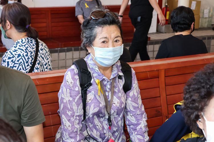 王滿嬌哀傷好友過世。趙世平攝