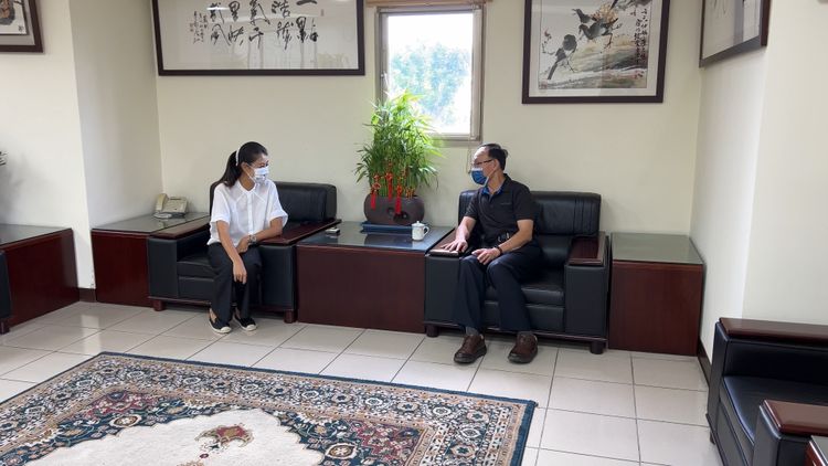 許淑華（左）今日也到縣警局拜會局長，希望警方積極調查。田兆緯攝