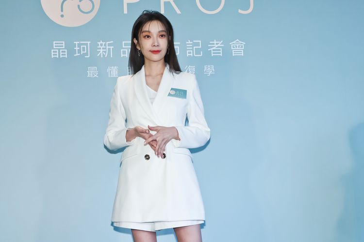 蔡淑臻漂亮出席記者會。趙世平攝