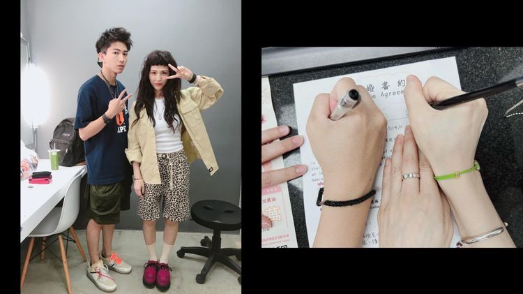 魏如昀選爸爸的冥誕的9月30日與老公林志泓登記結婚。翻攝魏如昀Queen臉書