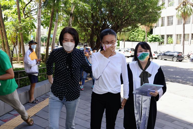 張淑娟現身一路痛哭。趙世平攝