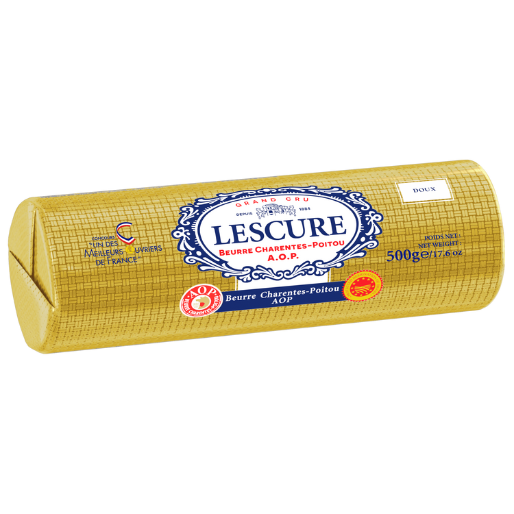 法國LESCURE - AOP發酵無鹽奶油(無鹽) 。業者提供