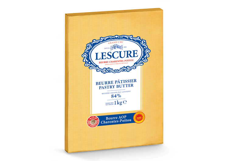 法國LESCURE  AOP片裝發酵無鹽奶油。業者提供