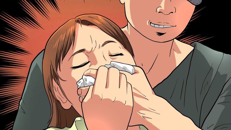 涂明朗趁被害人熟睡時潛入住處性侵。示意圖