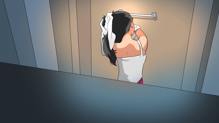 被害人還指控男友父親偷看她洗澡。示意圖