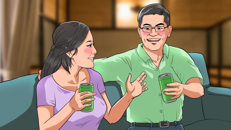陳姓董座辯稱當時女業務向他敬酒，他說的是「khia」不是「騎」。示意圖
