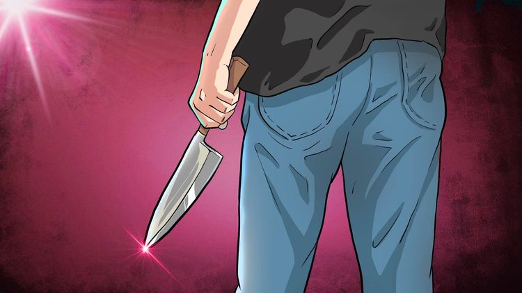 眼見挽不回婚姻，醋男持水果刀刺殺妻子53刀奪命。示意圖