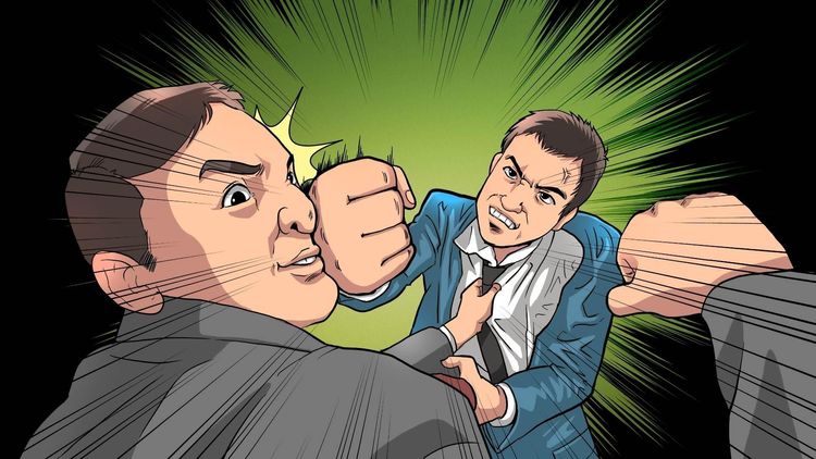 李男不滿許男未付快活費用，竟夥同其他人到其住處堵人，並毆打交出金額。示意圖