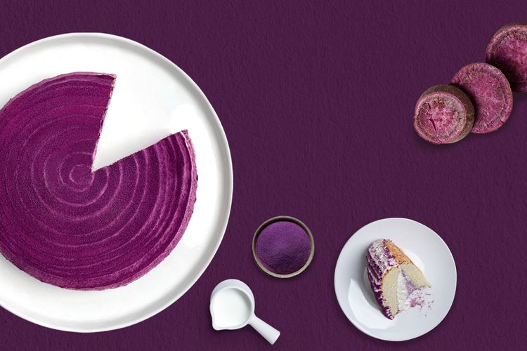 路易莎LOUISA COFFEE與農糧署合作，推出甜點新品美荔紫薯波士頓派。業者提供