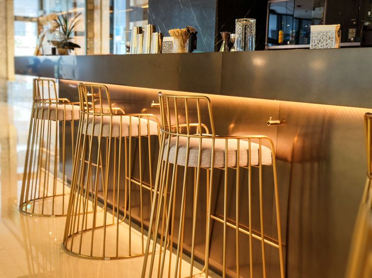 大廳酒吧「北緯二十四」承襲艾美獨特的咖啡文化。田欣雲攝