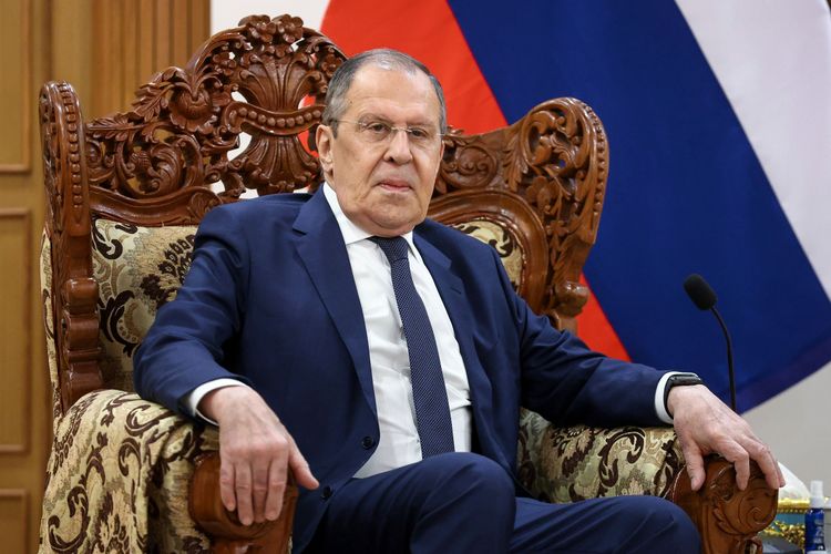 俄羅斯外交部長拉夫洛夫。美聯社