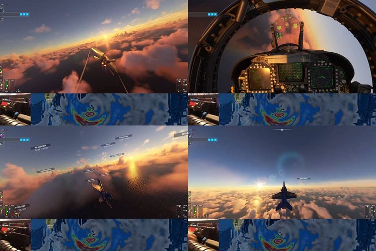 星期天開飛機看颱風眼，網友大讚：超擬真！翻攝《星期天》的YouTube頻道