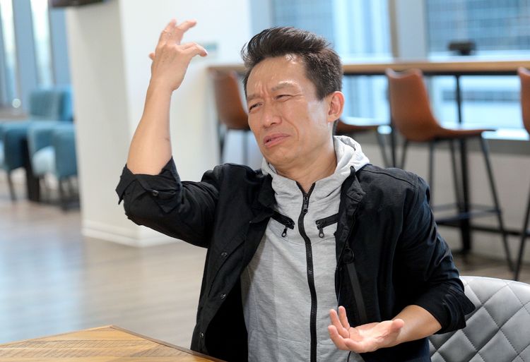 郭子乾隨時隨地都可以模仿。陳明中攝