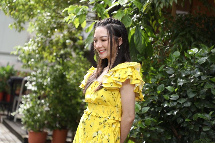 李杏準備穿美美參加金鐘獎。陳明中攝