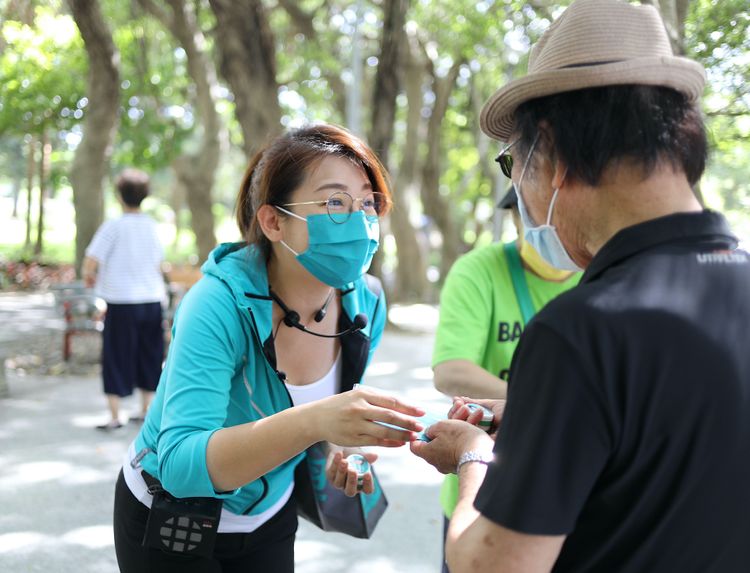 林珍羽跑選戰瘦了10公斤。陳明中攝