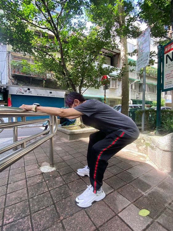 林沖手術後積極復健。經紀人Kevin提供