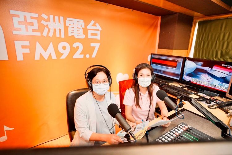賴香伶今上電台受訪。賴香伶競辦提供