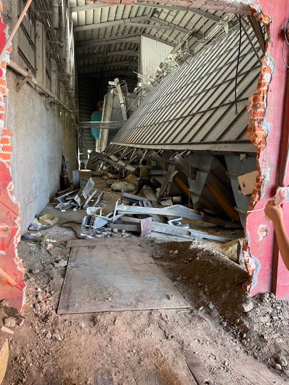 花蓮震損嚴重。縣府提供