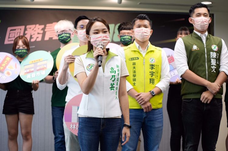  高乃芸要讓不同世代了解，青年世代決定自己未來的重要性。民進黨提供