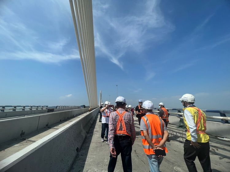 金門大橋工程截至9月下旬，實際工程進度97.71%。蔡宇凌攝