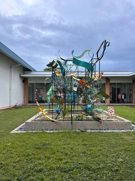 台東美術館戶外也有大型作品。古和書提供