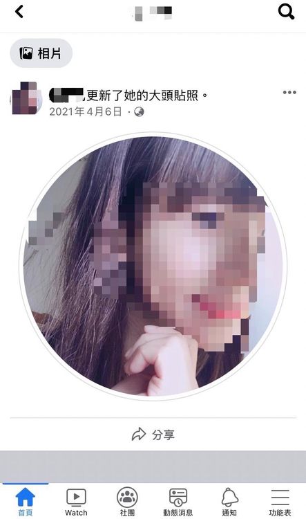 張男佯裝女攝影師大頭照。民眾提供