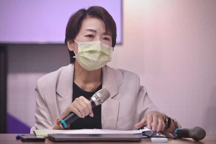 黃珊珊出席台北市社宅政策交流記者會。林林攝