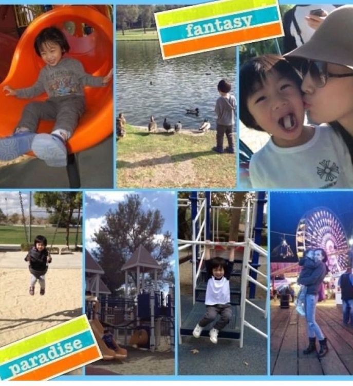 陳若儀分享Kimi幼年照。翻攝Kelly IG