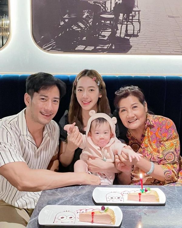 周孝安（左）和陳天仁的女兒十分可愛。翻攝陳天仁臉書