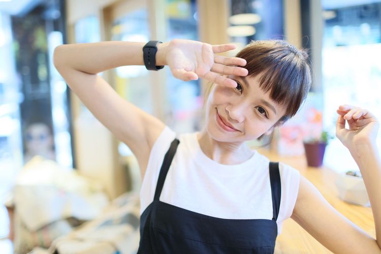 黃姵嘉渾身散發可愛氣息。鄭孟晃攝